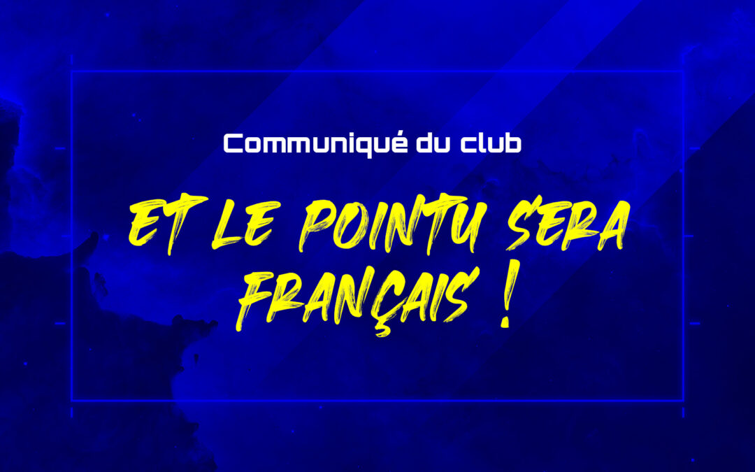 Et le pointu sera français !